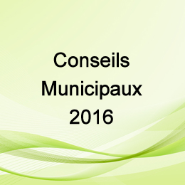 CONSEILS MUNICIPAUX 2016