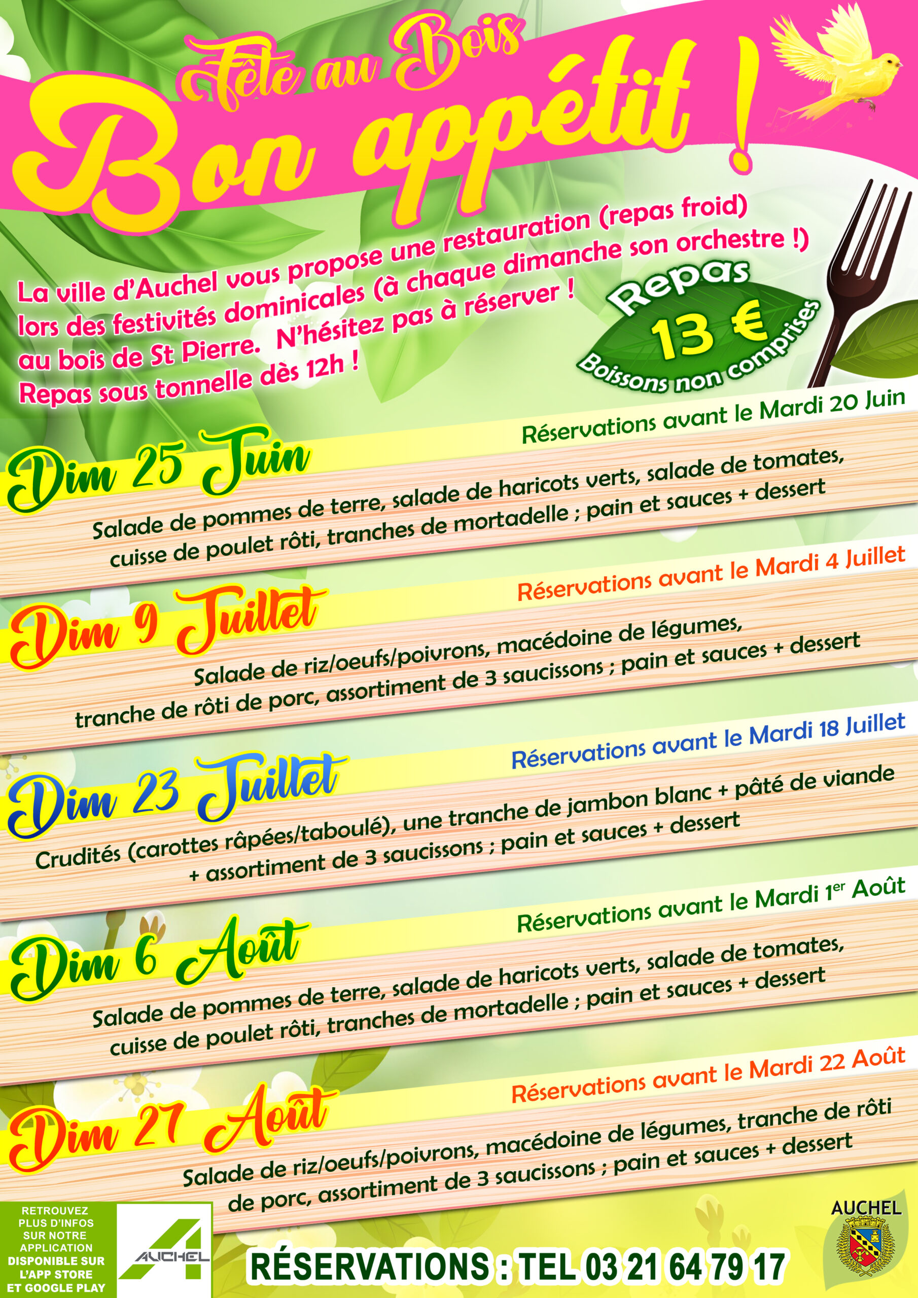 REPAS A LA FETE AU BOIS