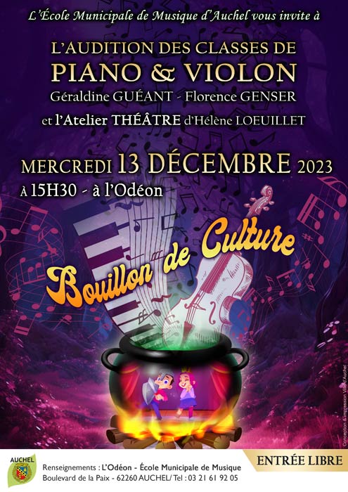 AUDITION DES CLASSES DE PIANO ET VIOLON