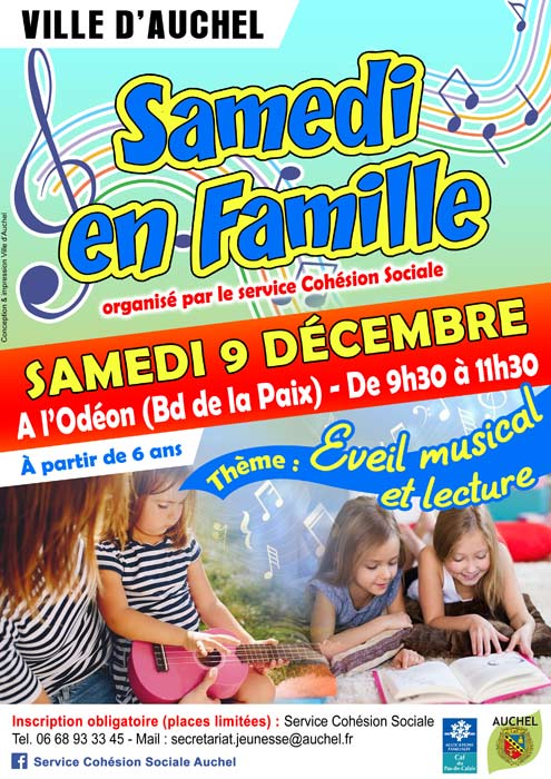 SAMEDI EN FAMILLE : ÉVEIL MUSICAL ET LECTURE