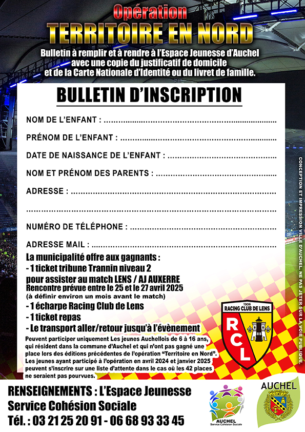 fiche d'inscription 1