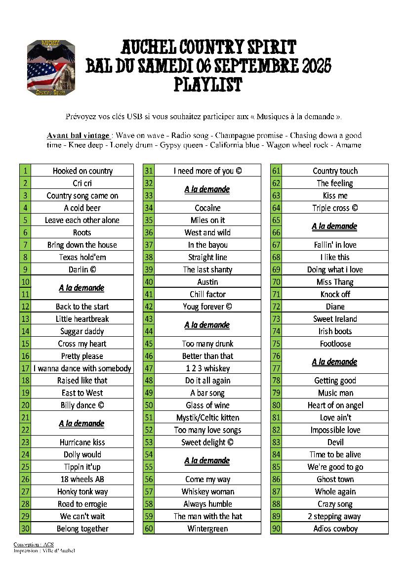 programme country septembre
