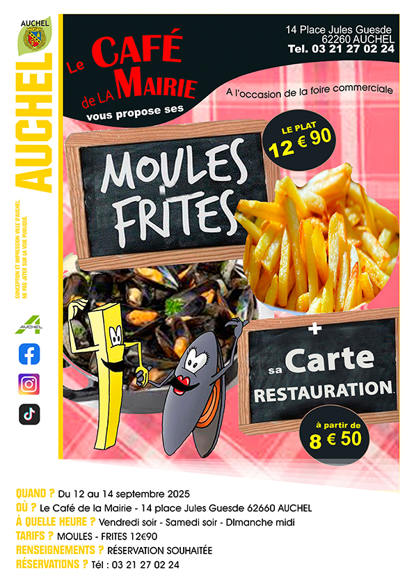 Moules Frites au Café de la Mairie