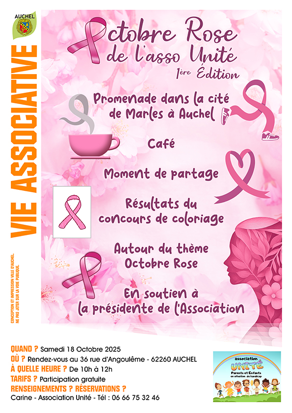 Octobre Rose de l’asso Unité