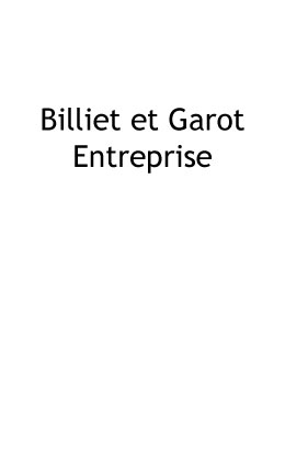 BILLIET ET GAROT ENTREPRISE