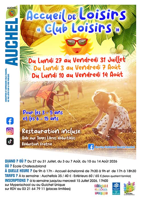 ACCUEIL DE LOISIRS « CLUB LOISIRS » AOÛT