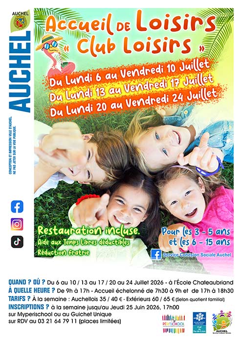 ACCUEIL DE LOISIRS « CLUB LOISIRS » JUILLET