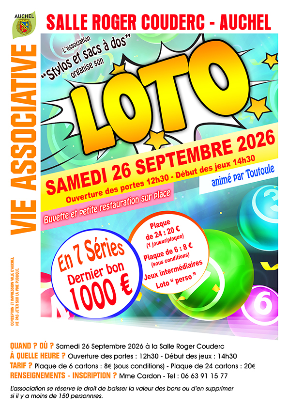 LOTO Stylos et sacs à dos